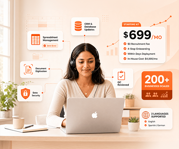 Person working as a virtual assistant