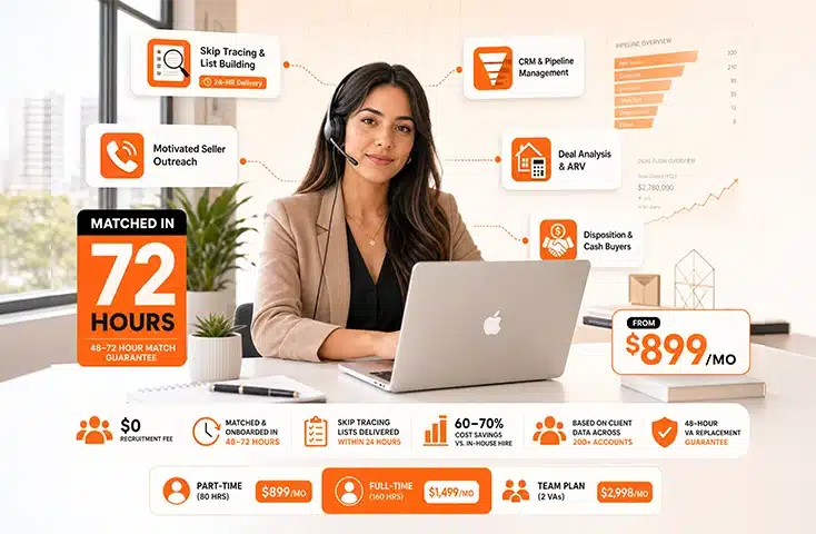 Wholesaling Virtual assistant services helping businesses manage daily administrative and operational tasks